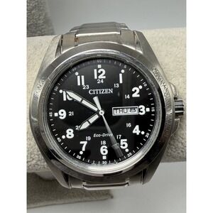 Citizen Silver and Black Eco-Drive Men's Watch